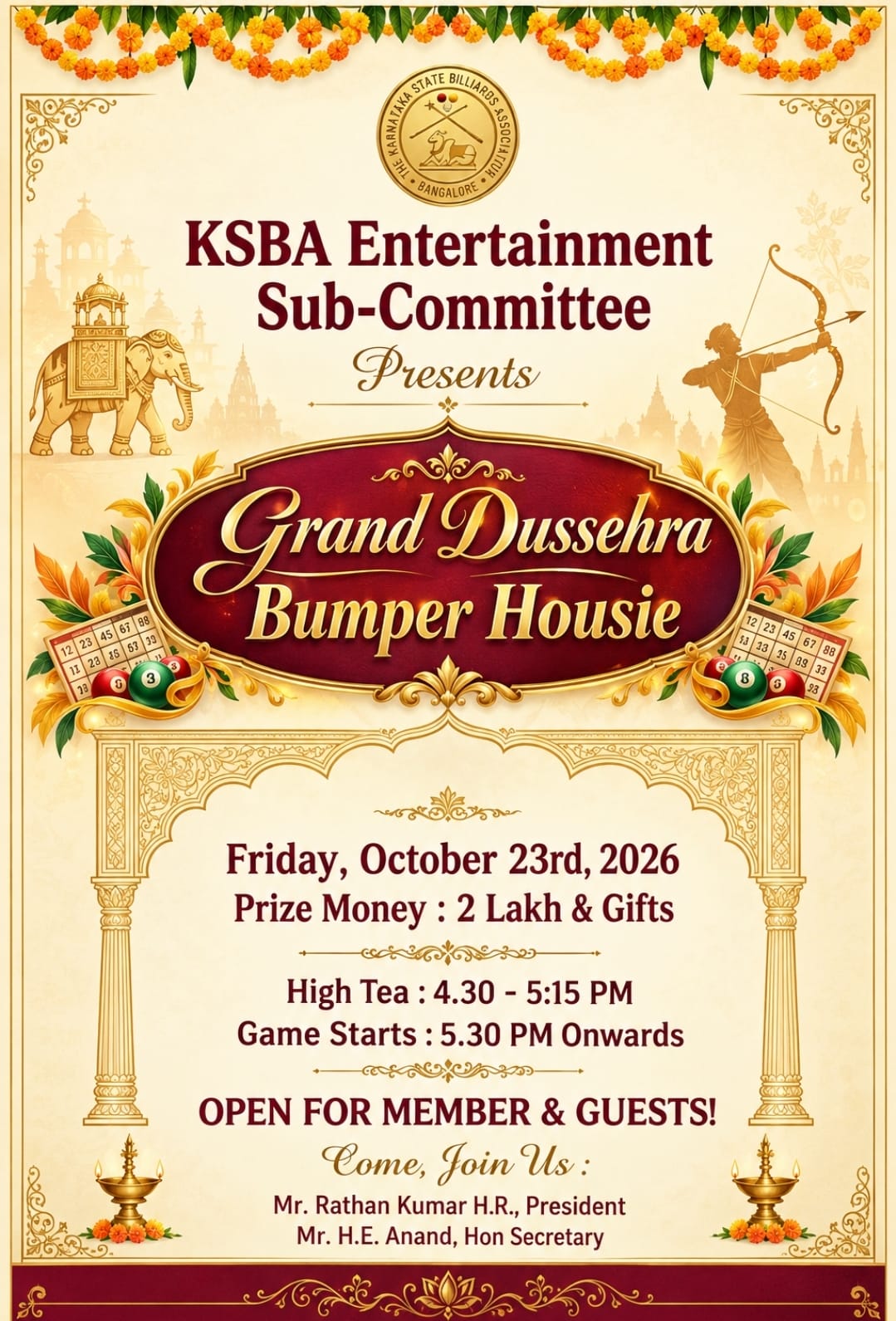 Dussehra Bumper Housie @ KSBA